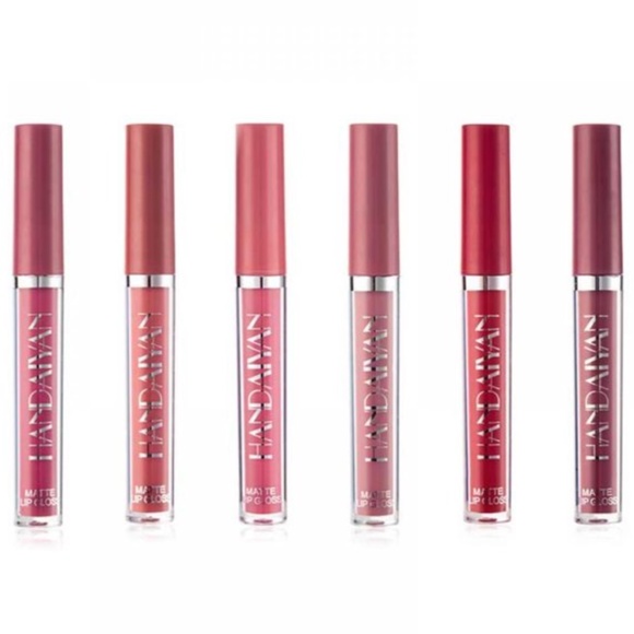 6 Piece Matte Lipstick Stain Set - Nude, Pink, Red - Hydrating Moisturizing NWT